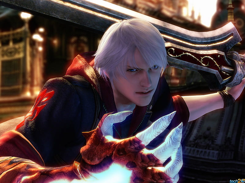 Nero, fighting, 2008, action, video game, devil may cry, devil may cry 4, warrior, adventire, HD wallpaper