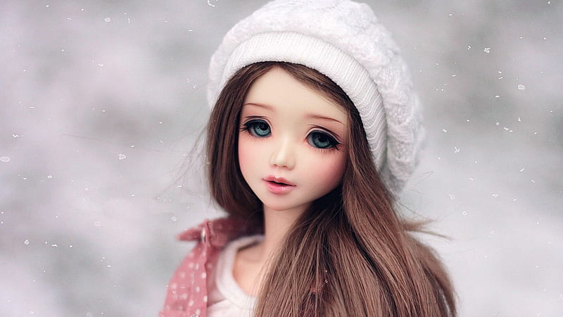 Cute Barbie Doll Is Wearing White Cap In White Background Barbie, HD wallpaper