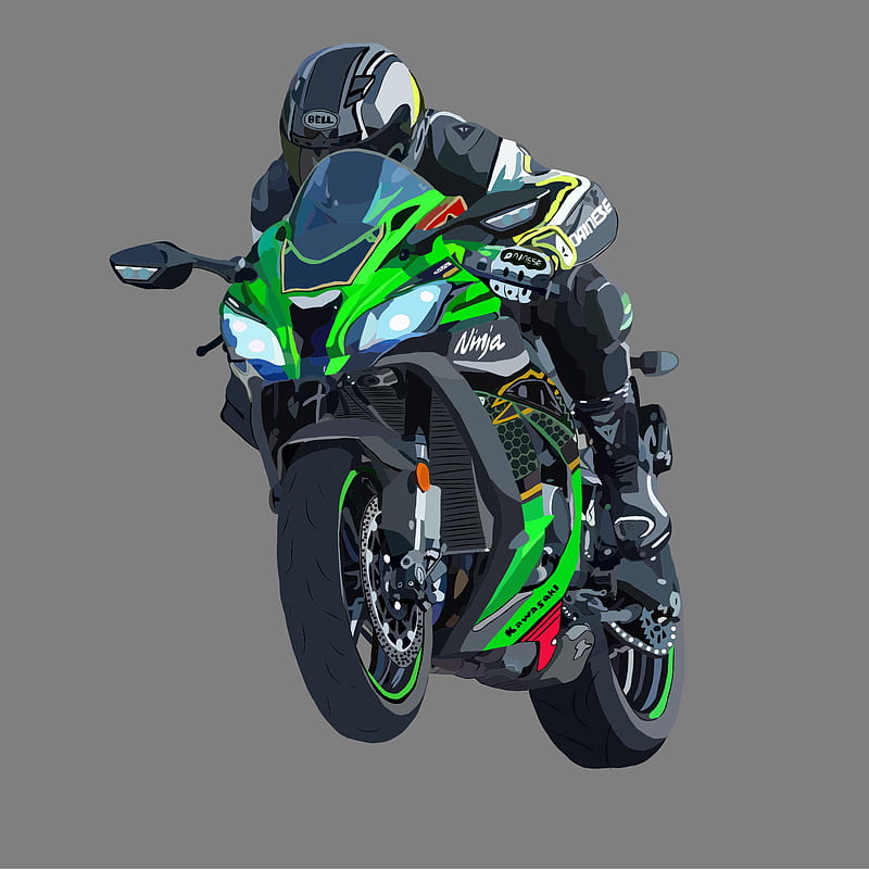 Kawasaki Zx10R, bike, green, ninja, ninja 300, ninja zx10r, sports bike, HD  phone wallpaper | Peakpx