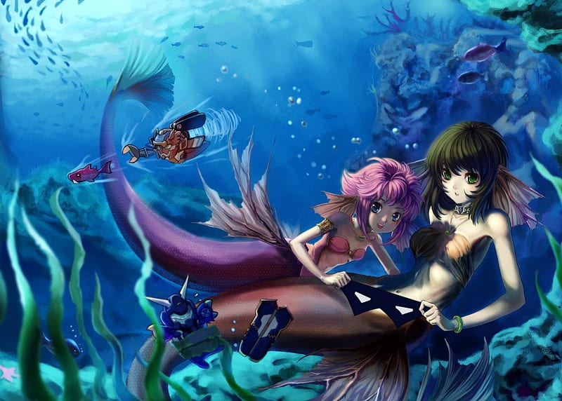 Dark Haired Anime Mermaid - AI Generated Artwork - NightCafe Creator-demhanvico.com.vn
