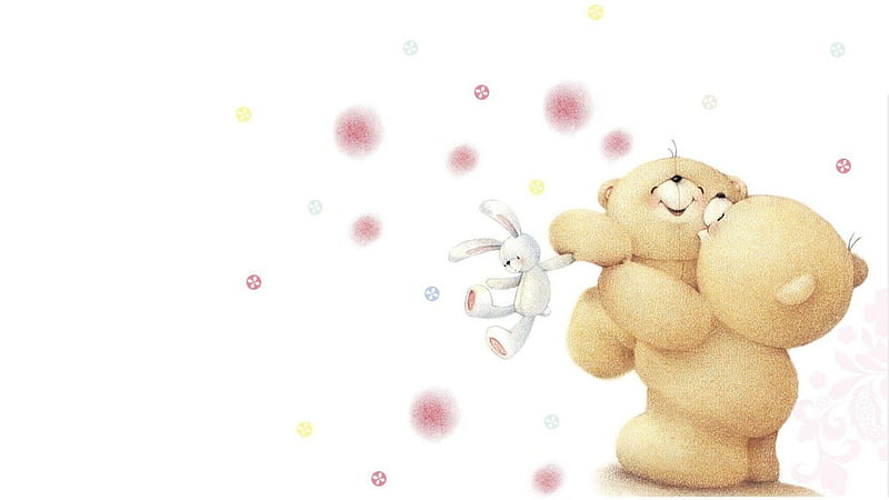 Happy Children's Day!, teddy, children, toy, bear, card, cute, day, child, white, HD wallpaper