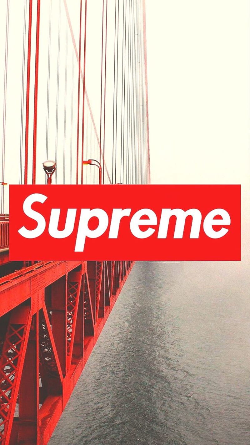 Supreme, bridge, city, pump, red, water, HD phone wallpaper
