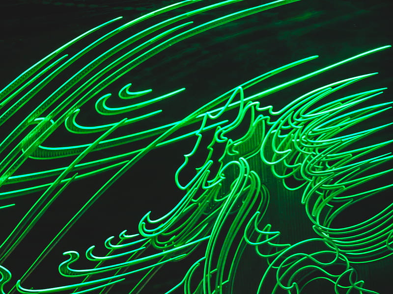 neon, green, glow, light, abstraction, HD wallpaper