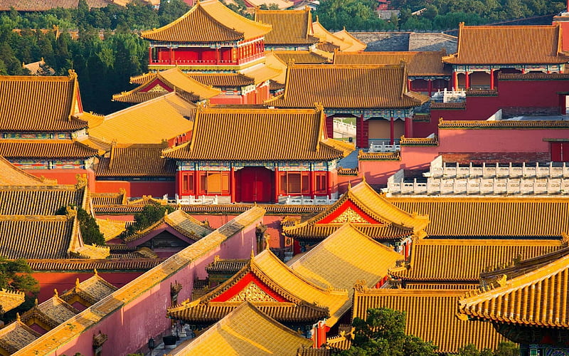 Forbidden City Beijing-architectural landscape, HD wallpaper