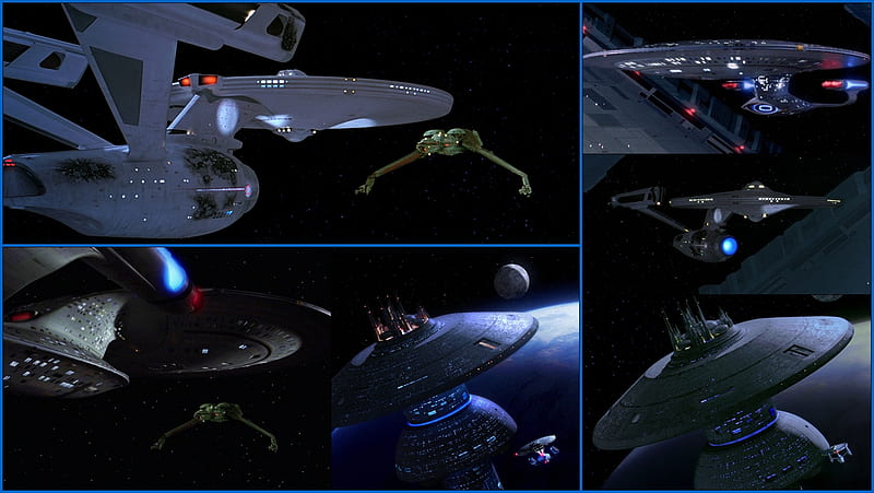 Star Trek Comparison, Star Trek The Next Generation, Enterpris, Enterprise D, Star Trek 3, Klingon Bird of Prey, HD wallpaper