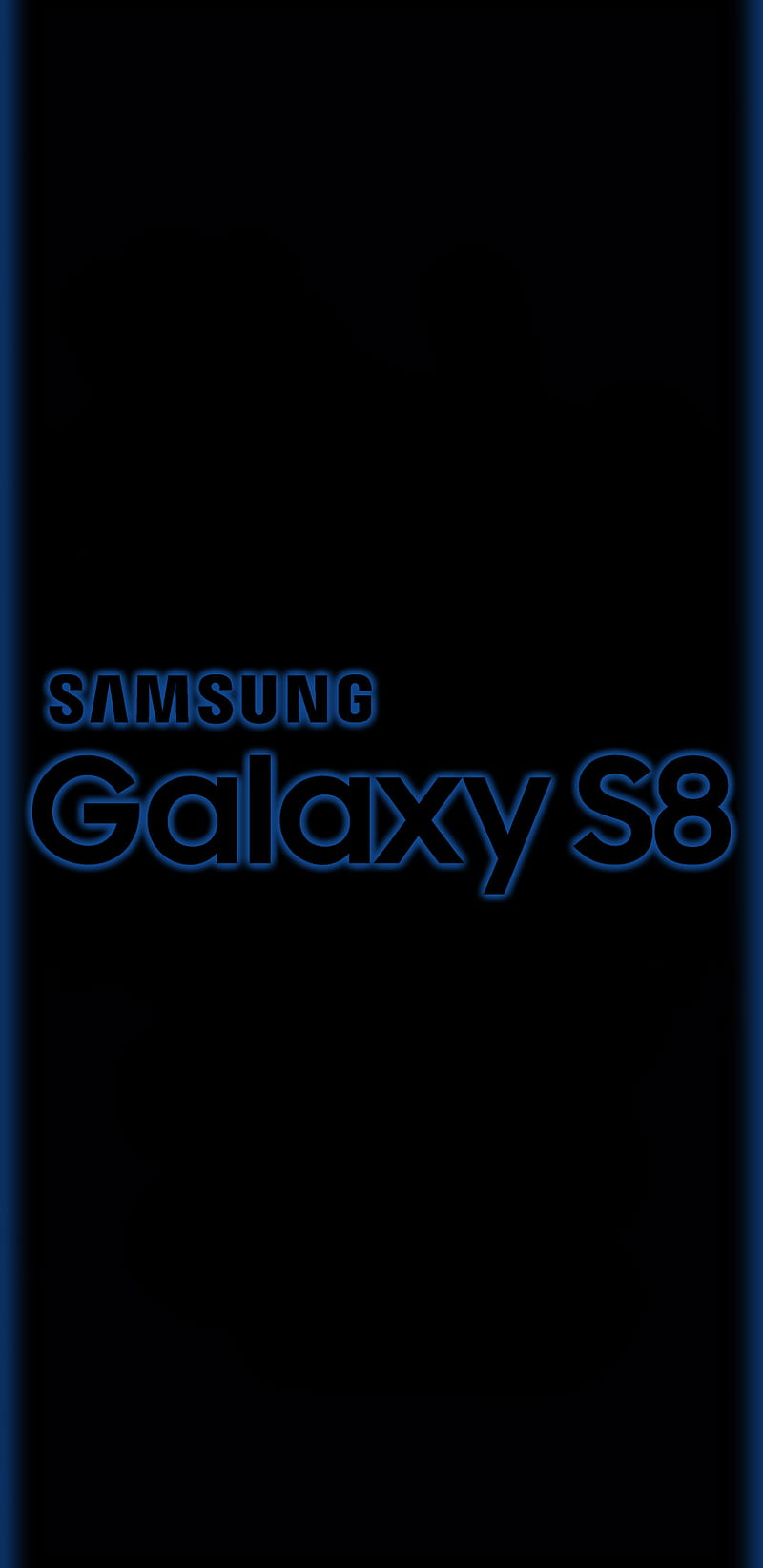 Samsung S8 Glow, 3d, android, black, blue, edge, galaxy, HD phone wallpaper