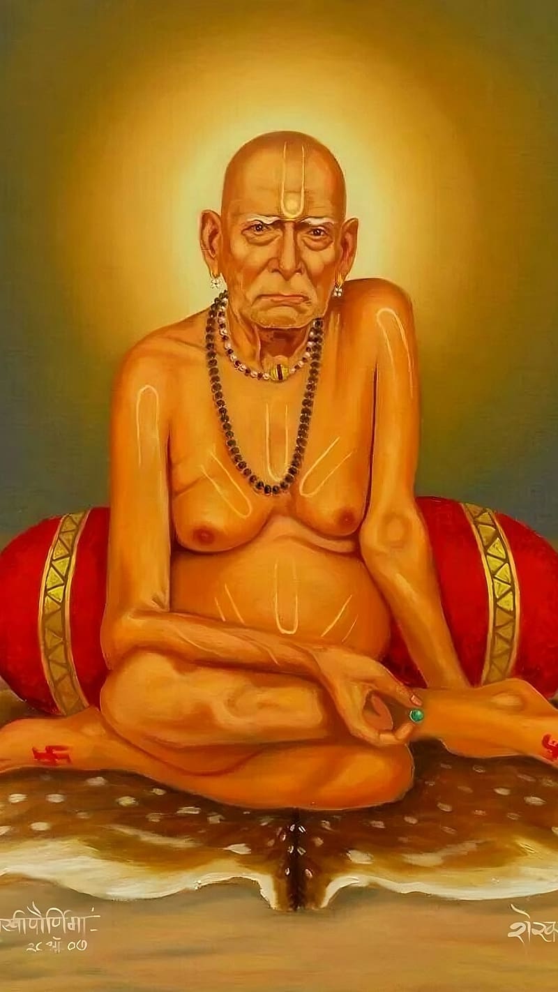 Swami Samarth Pink Kafni guru devotional spiritual HD phone wallpaper   Peakpx