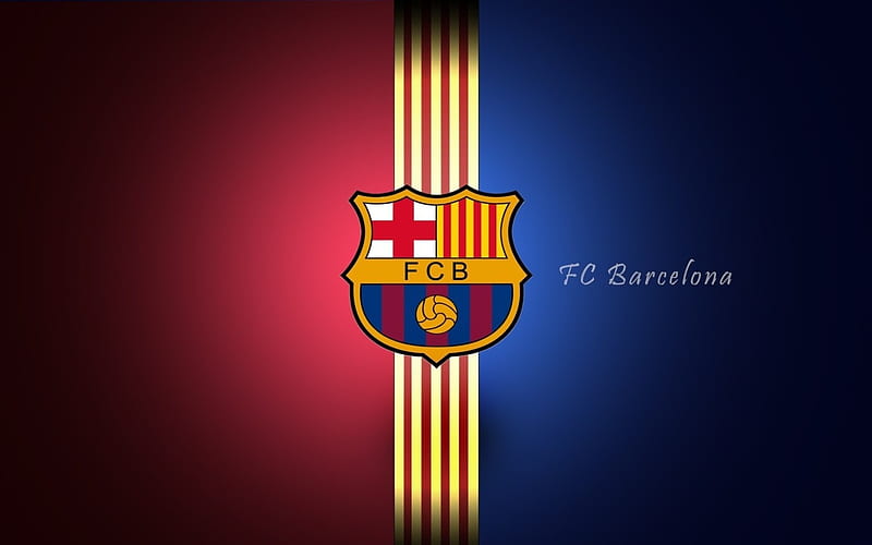 Barcelona, colours, Barca, Catalonia, logo, HD wallpaper