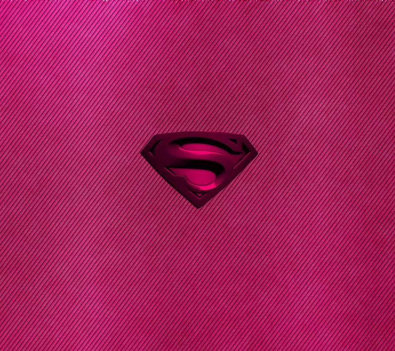 superman, logo, pink, strips, HD wallpaper
