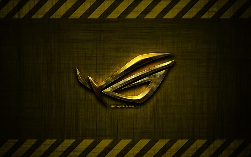 Nvidia logo, yellow metal background, grunge art, Nvidia, brands, creative, Nvidia 3D logo, artwork, Nvidia yellow logo, HD wallpaper