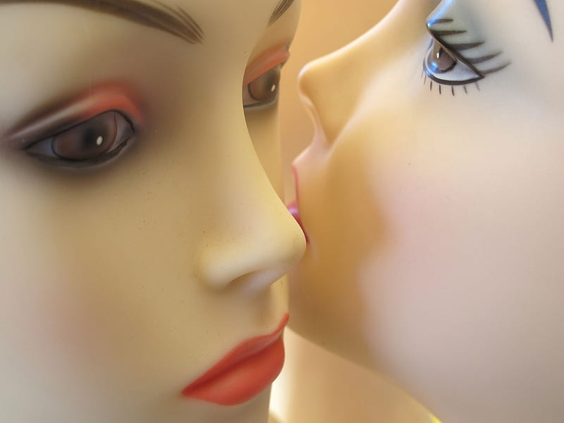 Secrets, faces, ladies, female, mannequins, HD wallpaper