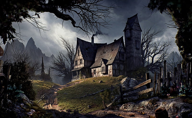 Halloween Haunted House Ultra, Holidays, Halloween, House, Scary, Spooky, Haunted, 2019, HD wallpaper