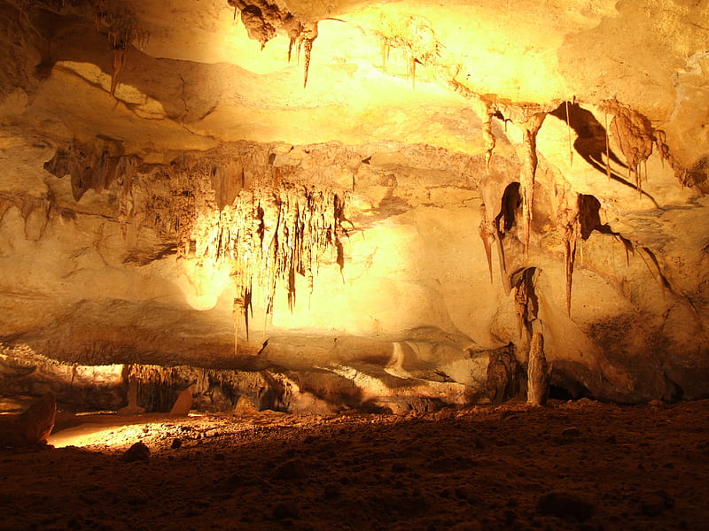 LIMESTONE CAVE, nature, limestone, cave, stalactites, HD wallpaper