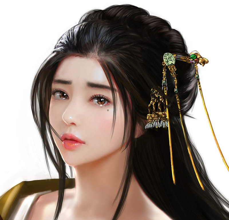 Princess Frumusete Fantasy Luminos Girl Asian Jewel Face Hotduck Yoon Hd Wallpaper Peakpx 