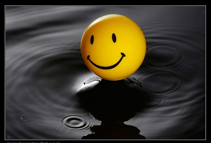 S M I L E, water, happiness, water drops, black, yellow, smile, happy, HD  wallpaper | Peakpx