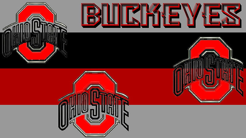 BUCKEYES, 3 RED BLOCK O's OHIO STATE, ohio, buckeyes, state, basketball, HD wallpaper