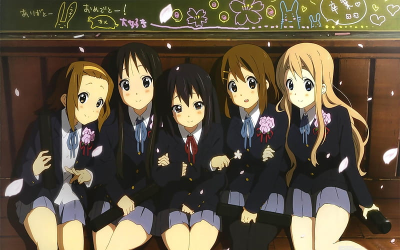 KOn Yui Hirasawa Tsumugi Kotobuki Ritsu Tainaka Mio Akiyama Azusa  Nakano Sawako Yamanaka  Kyoto animation Anime Anime images