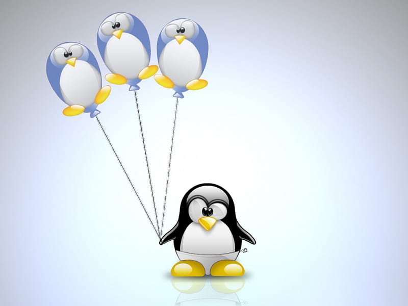 Tux penguin playing with balloons, mac, tux, balloons, technology, other, HD  wallpaper | Peakpx