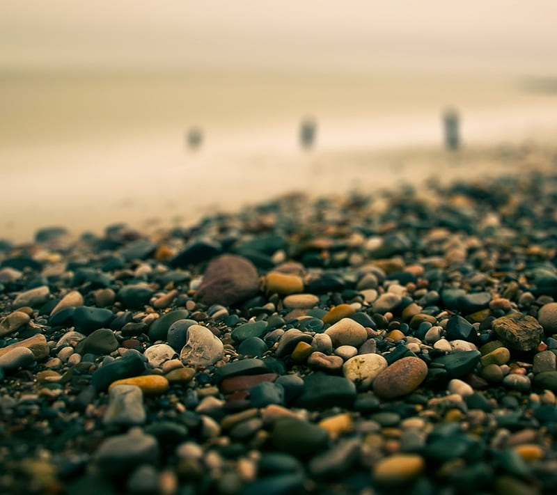 Pebbles, beach, cool, landscape, nature, new, rocks, stones, HD wallpaper