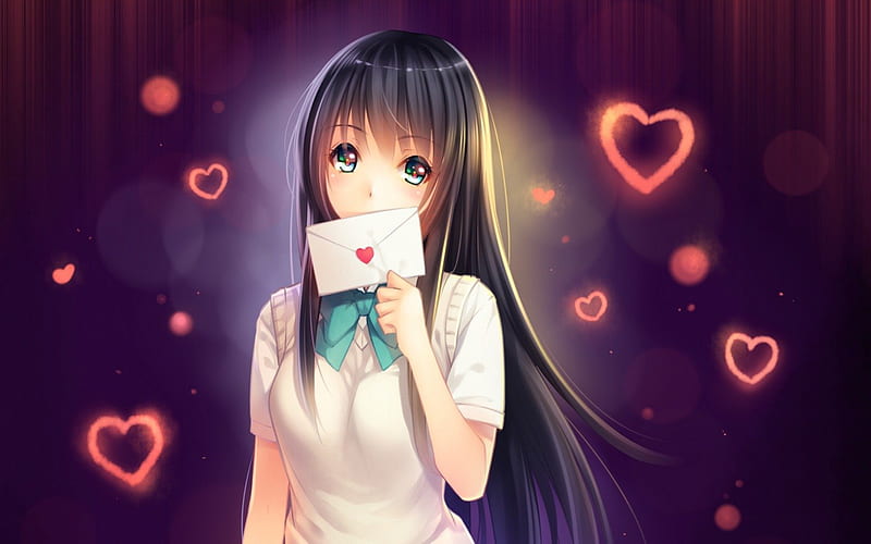Love Letter, pretty, beautiful, sweet, nice, anime, love, beauty, anime  girl, HD wallpaper | Peakpx
