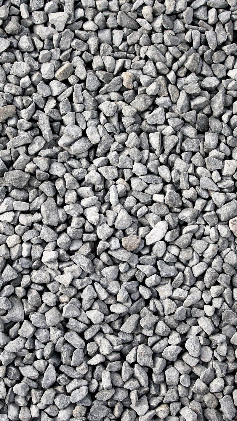 gravel rocks, black, road, white, HD phone wallpaper