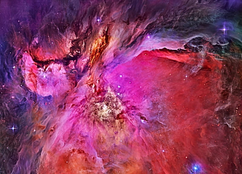 M42 Inside the Orion Nebula, stars, cool, nebula, space, fun, galaxy, HD wallpaper