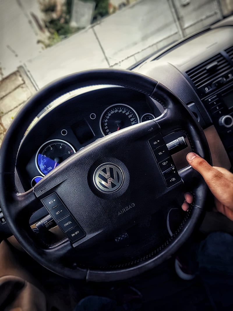 VW Touareg, auto, car, logo, r5, tdi, HD phone wallpaper