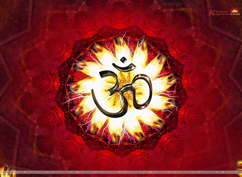 Symbol of Om, chanting, calm, sign, peace, religion, meditation, HD wallpaper