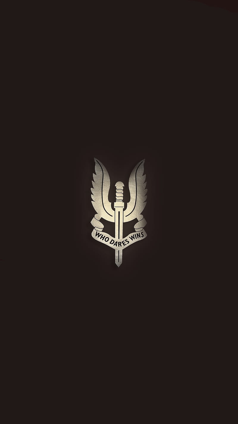 SAS, army, black, eagle, logo, trooper, who dares wins, HD phone wallpaper