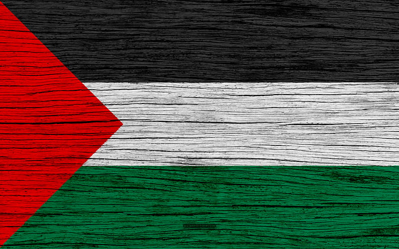 Flag of Palestine Asia, wooden texture, Palestinian flag, national symbols, Palestine flag, art, Palestine, HD wallpaper