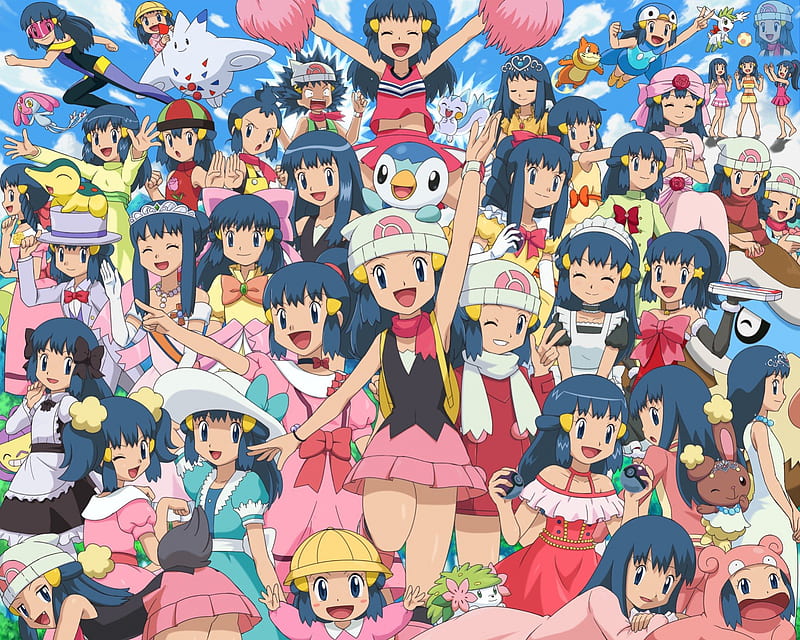 HD wallpaper: women pokemon dawn may cartoonish mai 1920x1200 Anime Pokemon  HD Art