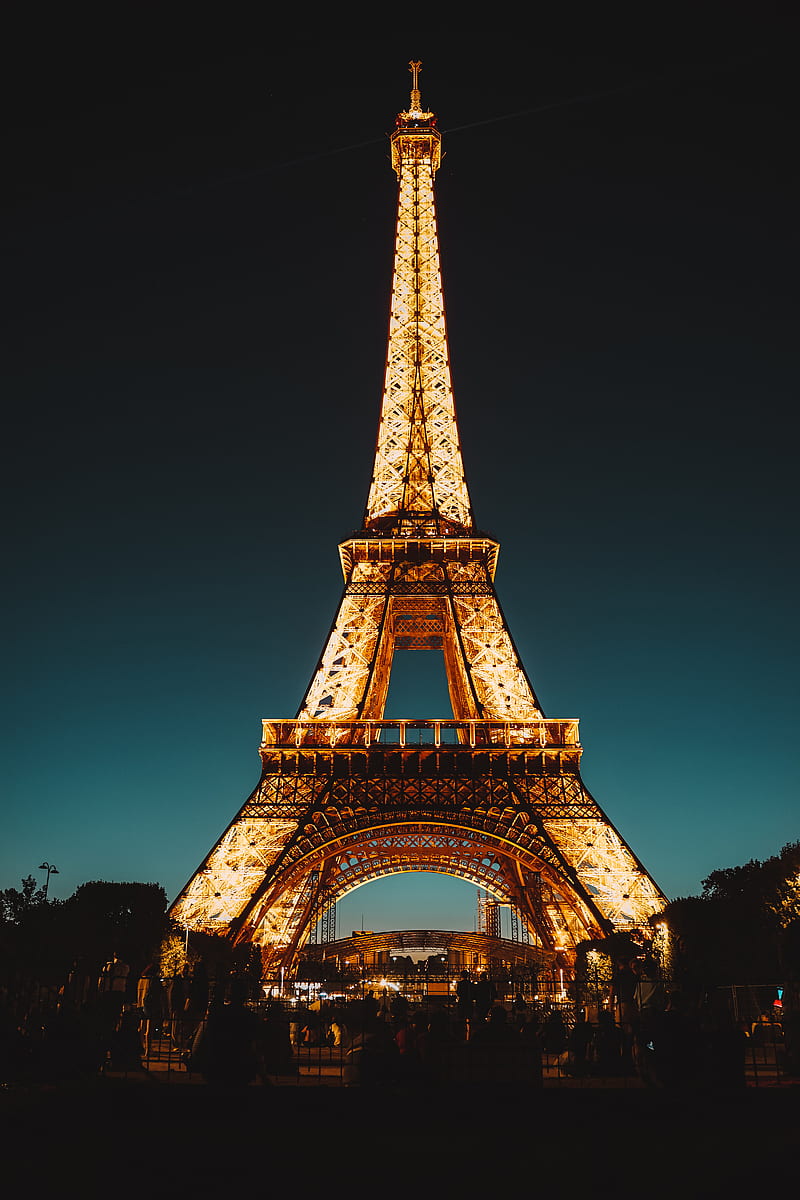 Eiffel Tower During Night Time, HD phone wallpaper