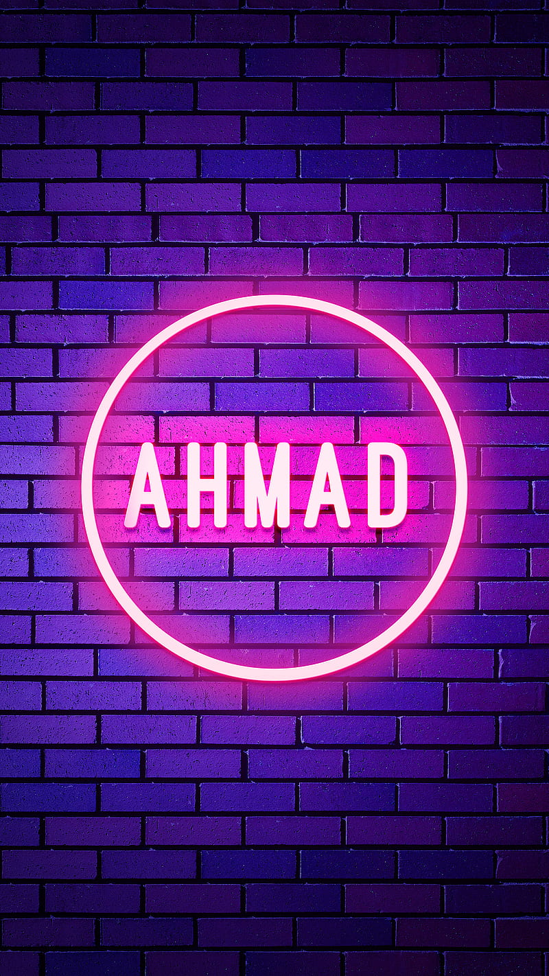 Ahmad, Ahmad name, Name, Neon light, Neon name, name design, person name, your names, HD phone wallpaper