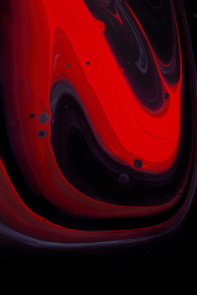 stains, paint, liquid, red, black, abstraction, HD phone wallpaper