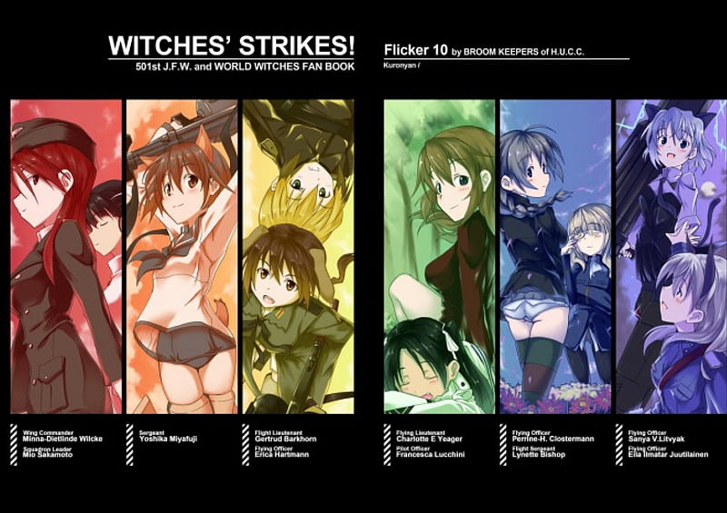 Strike Witches, anime girls, rainbow, anime, HD wallpaper
