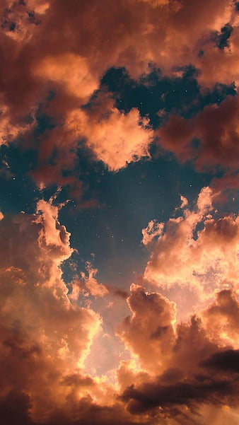 Beautiful Clouds, android, backround, ipad, iphone, phone, sky, sunset, tablet, HD phone wallpaper