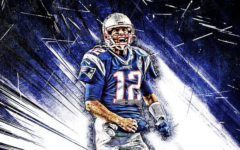 Tom Brady, grunge art, New England Patriots, NFL, american football,  quarterback, HD wallpaper