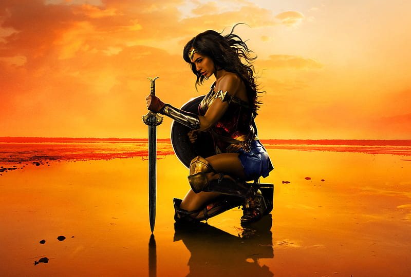 New Wonder Woman Poster, wonder-woman, movies, super-heroes, 2017-movies, poster, HD wallpaper