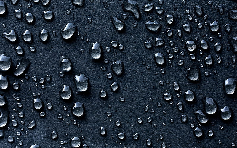 water drops dark-Drops of water droplets macro graphy, HD wallpaper