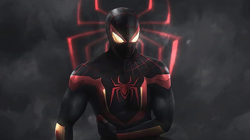 Spiderman Red Suit , spiderman, superheroes, artwork, HD wallpaper