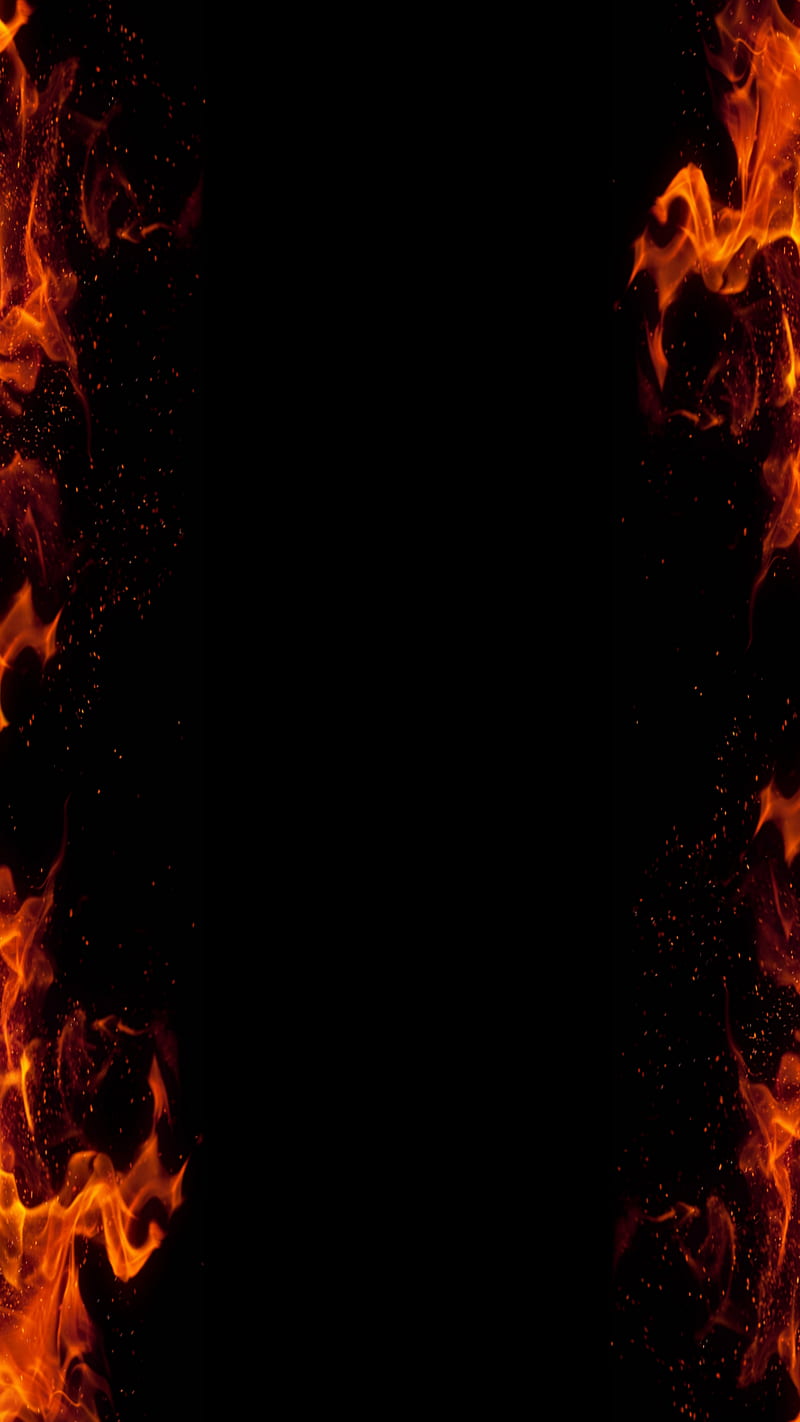 Fire Edge, edge, fire, flames, HD phone wallpaper