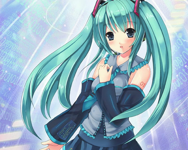 free download | Hatsune Miku, superstar, green eyes, anime, hot, anime ...