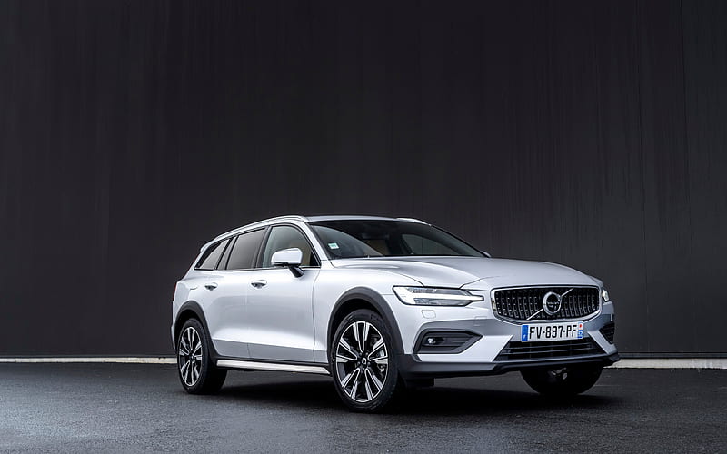 Volvo V90 Cross Country, 2020, exterior, front view, B4, new white V90 Cross Country, Swedish cars, Volvo, HD wallpaper