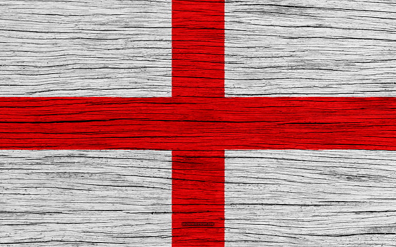 Flag of England Europe, wooden texture, English flag, national symbols, England flag, art, England, HD wallpaper