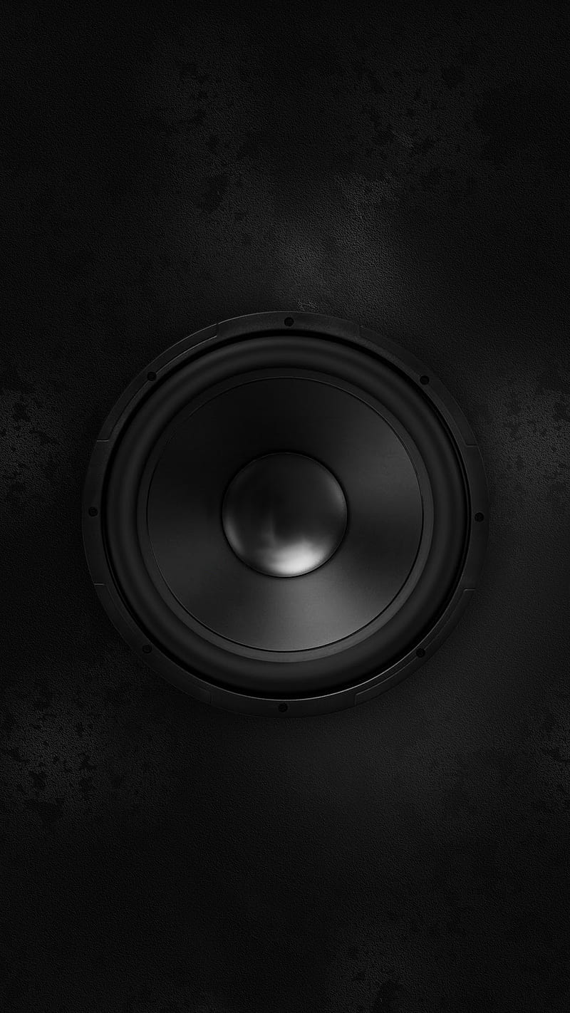 Woofer 929, amoled, black, clean, dark, minimal, speaker, sub, HD phone wallpaper