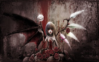 wallpaper for desktop, laptop  bf23-horror-scary-face-dark-anime