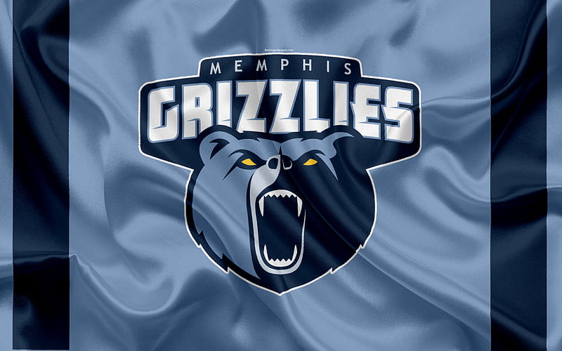 Memphis Grizzlies, Basketball Club, NBA, emblem, logo, USA, National Basketball Association, Silk Flag, Basketball, Memphis, Tennessee, US Basketball League, Southwest Division, HD wallpaper