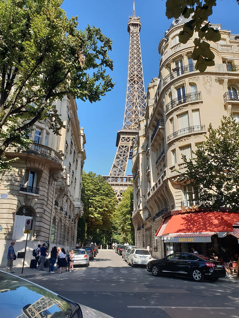 Paris, blue skies, city, colour, day, HD phone wallpaper
