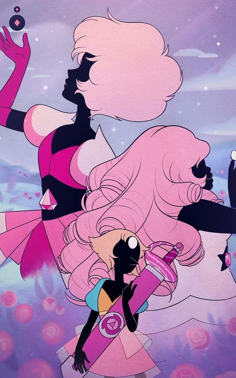Pink and pearl , steven universe, the trio, HD phone wallpaper