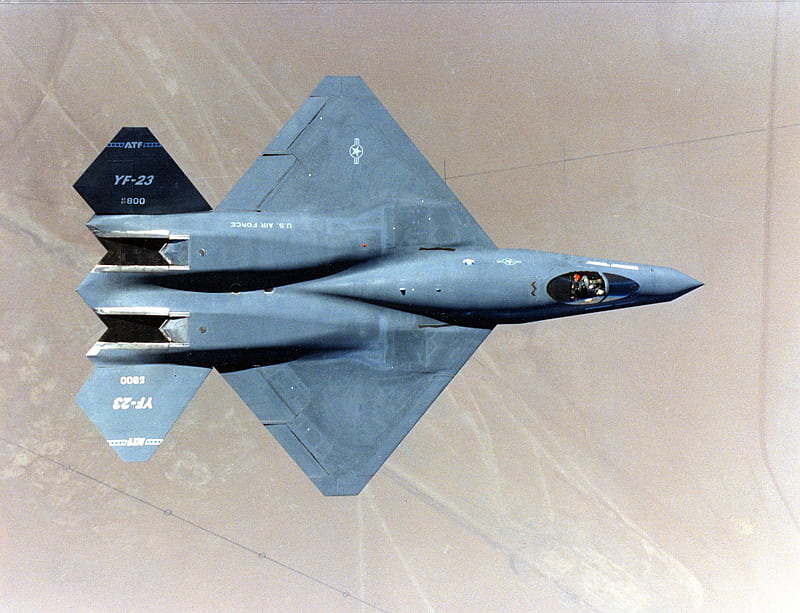 YF-23 Gray Ghost (lost contest with F 22 Raptor), ghost, gray, widow, 23, yf, black, HD wallpaper
